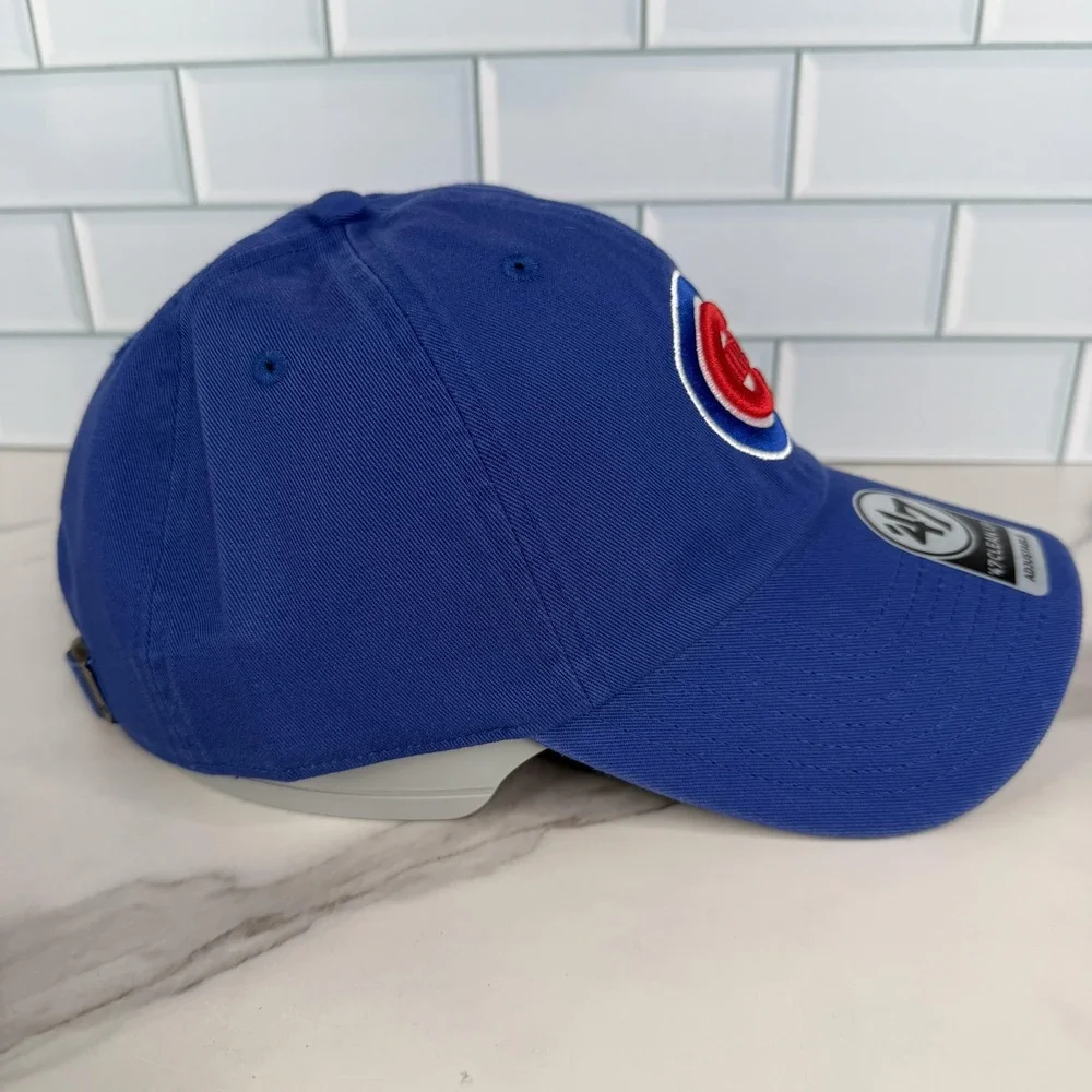 Chicago Cubs Hat Cap Strap Back Mens One Size Blue MLB Baseball‎ Dad 47 Clean Up